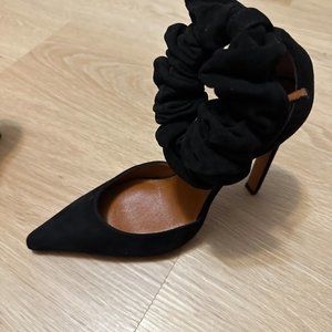 Black Suede Altuzarra Pump Heel with Scrunchie Strap - BRAND NEW, Size 38.5
